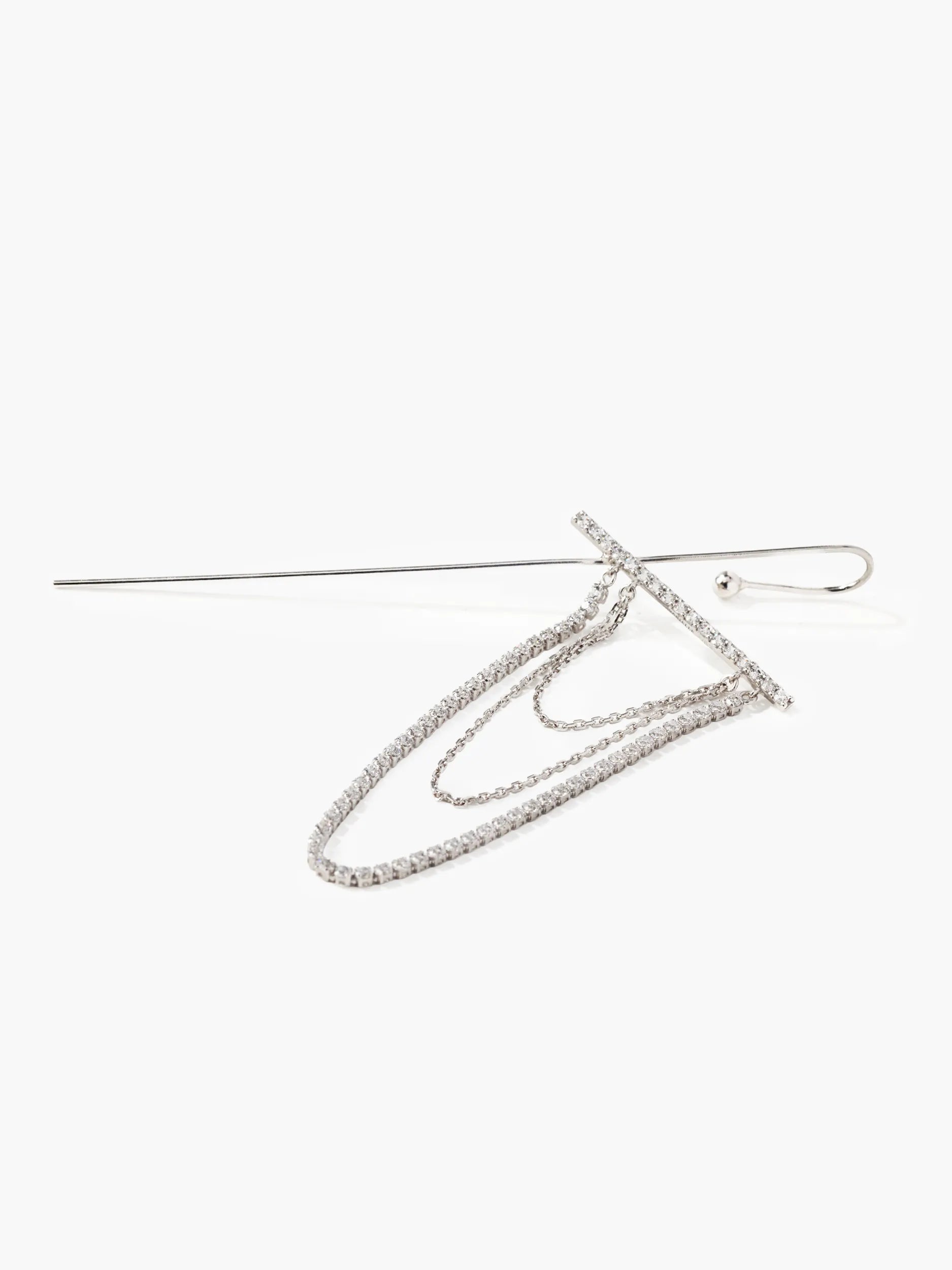 [Silk chain] ドレープチェーン イヤーフックピアス