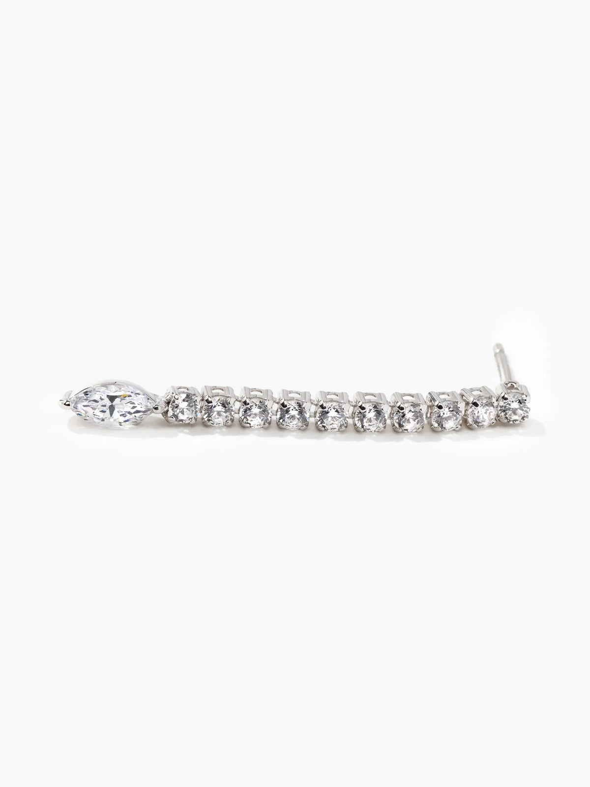 [Silk chain] マーキスカット ライン ピアス