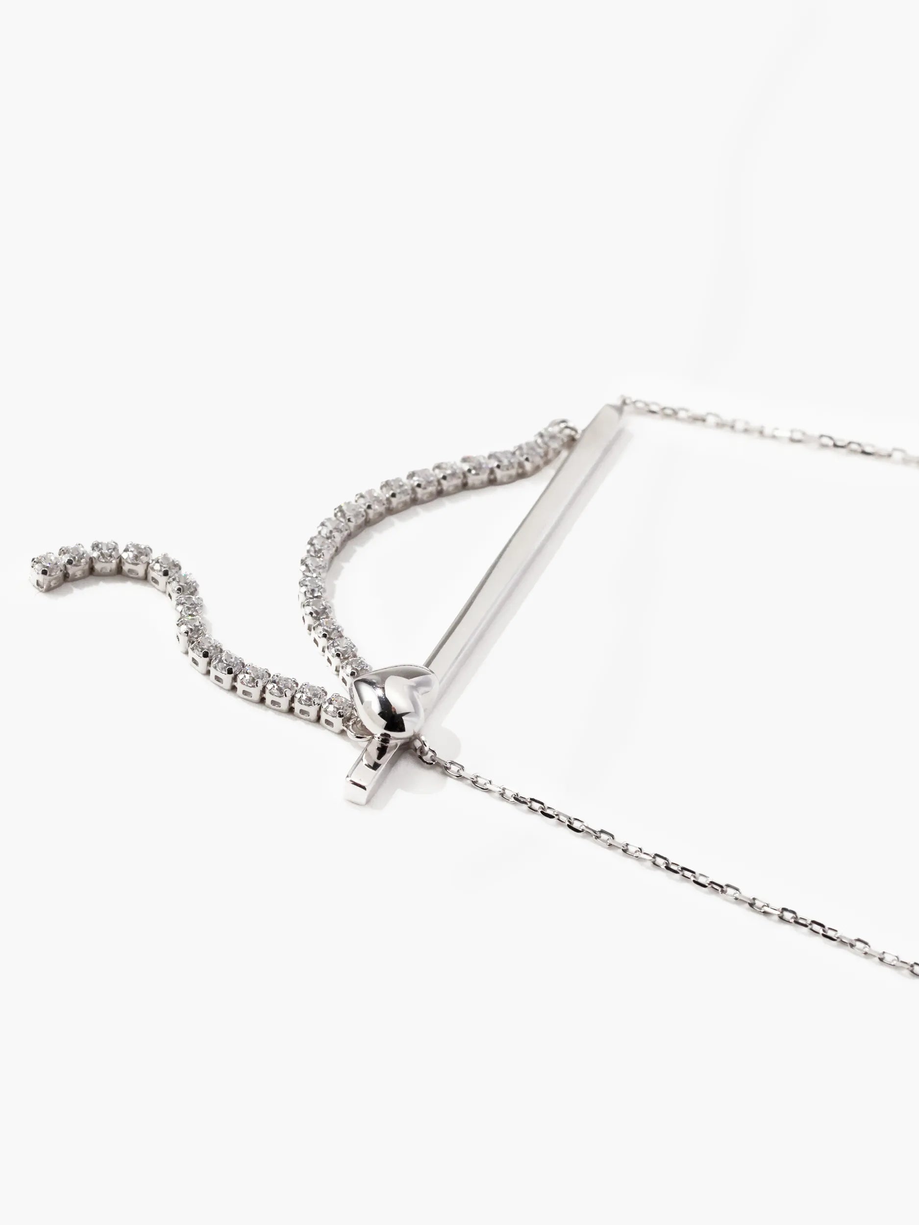 [Silk chain] ハートドレープ ネックレス