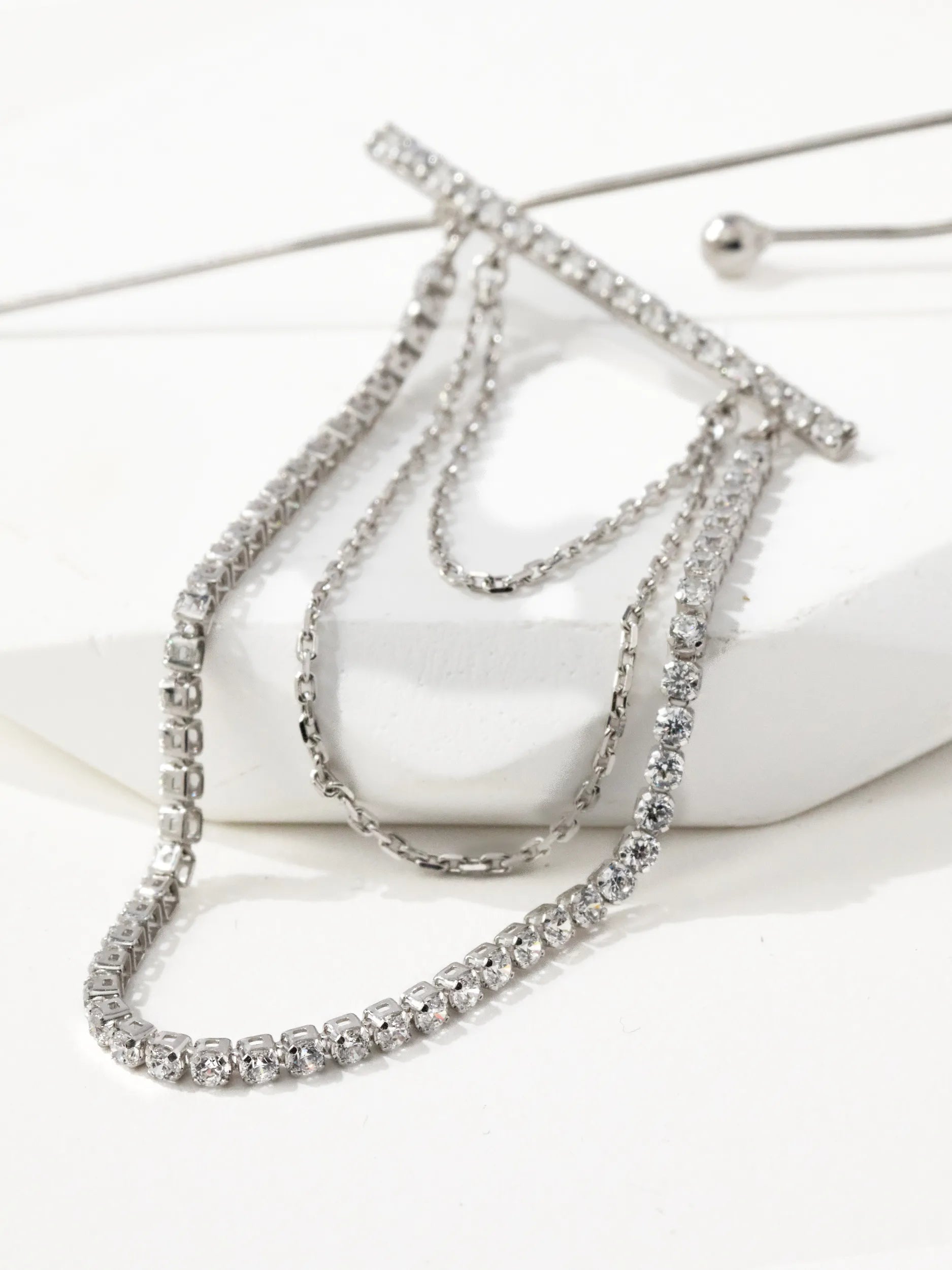 [Silk chain] ドレープチェーン イヤーフックピアス
