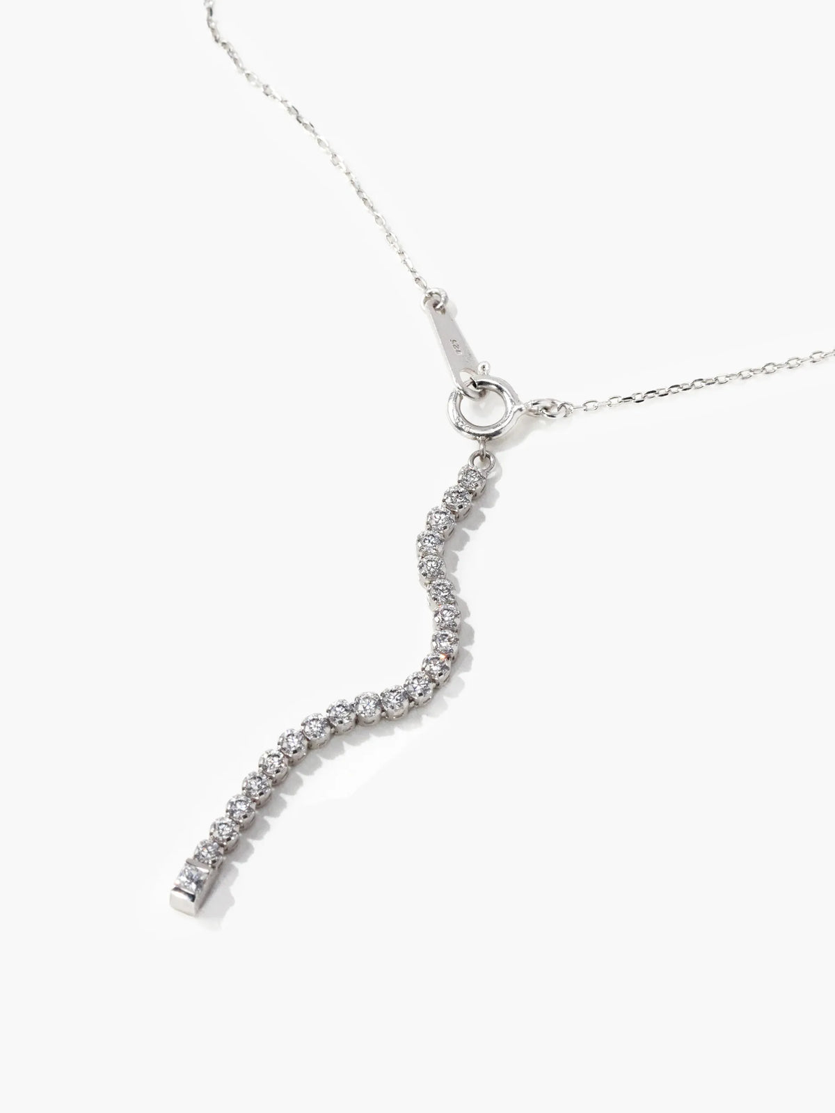 [Silk chain] バケットプリンセスカット バックライン ネックレス