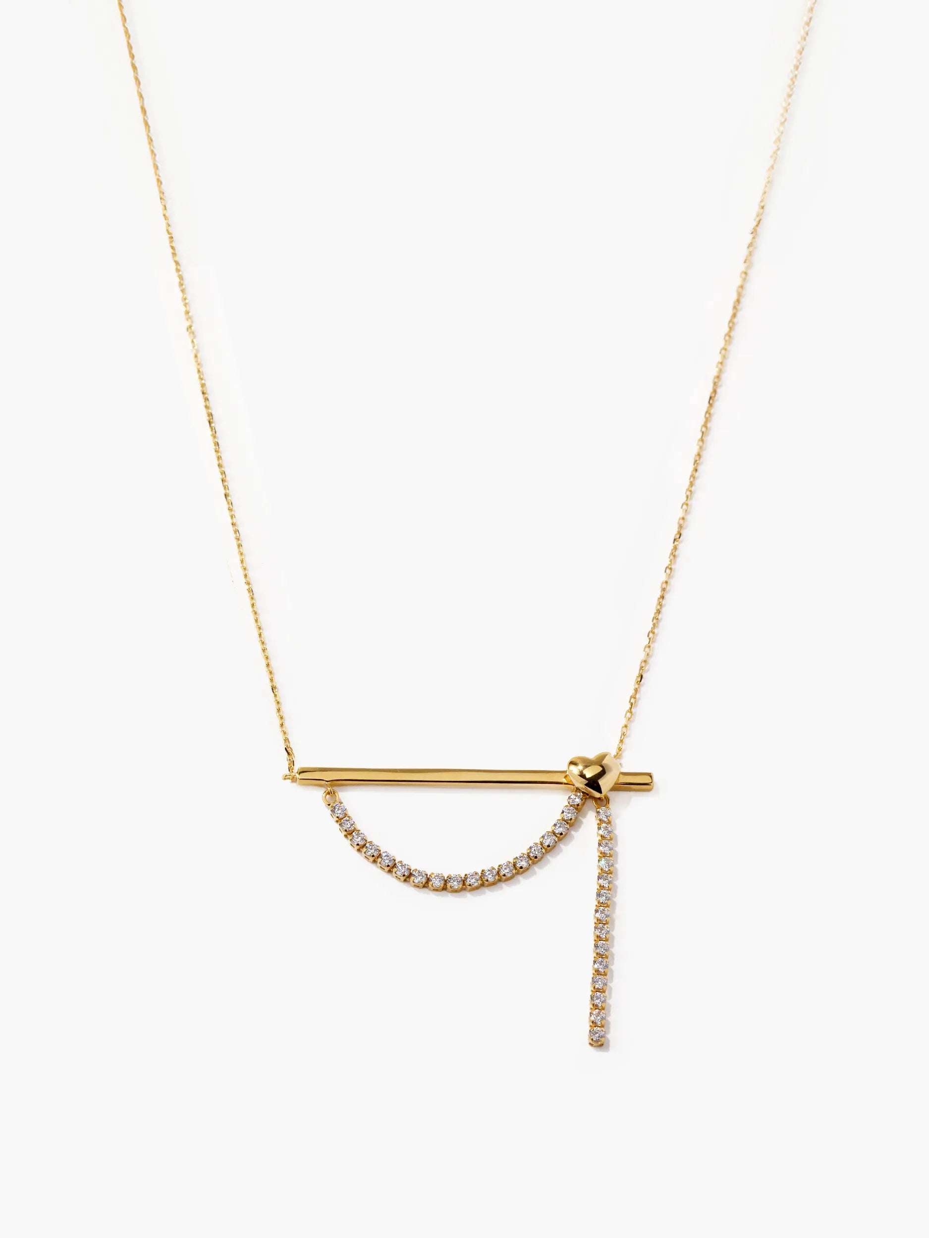 [Silk chain] ハートドレープ ネックレス