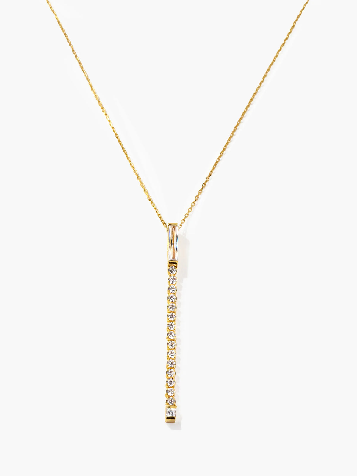 [Silk chain] バケットプリンセスカット バックライン ネックレス