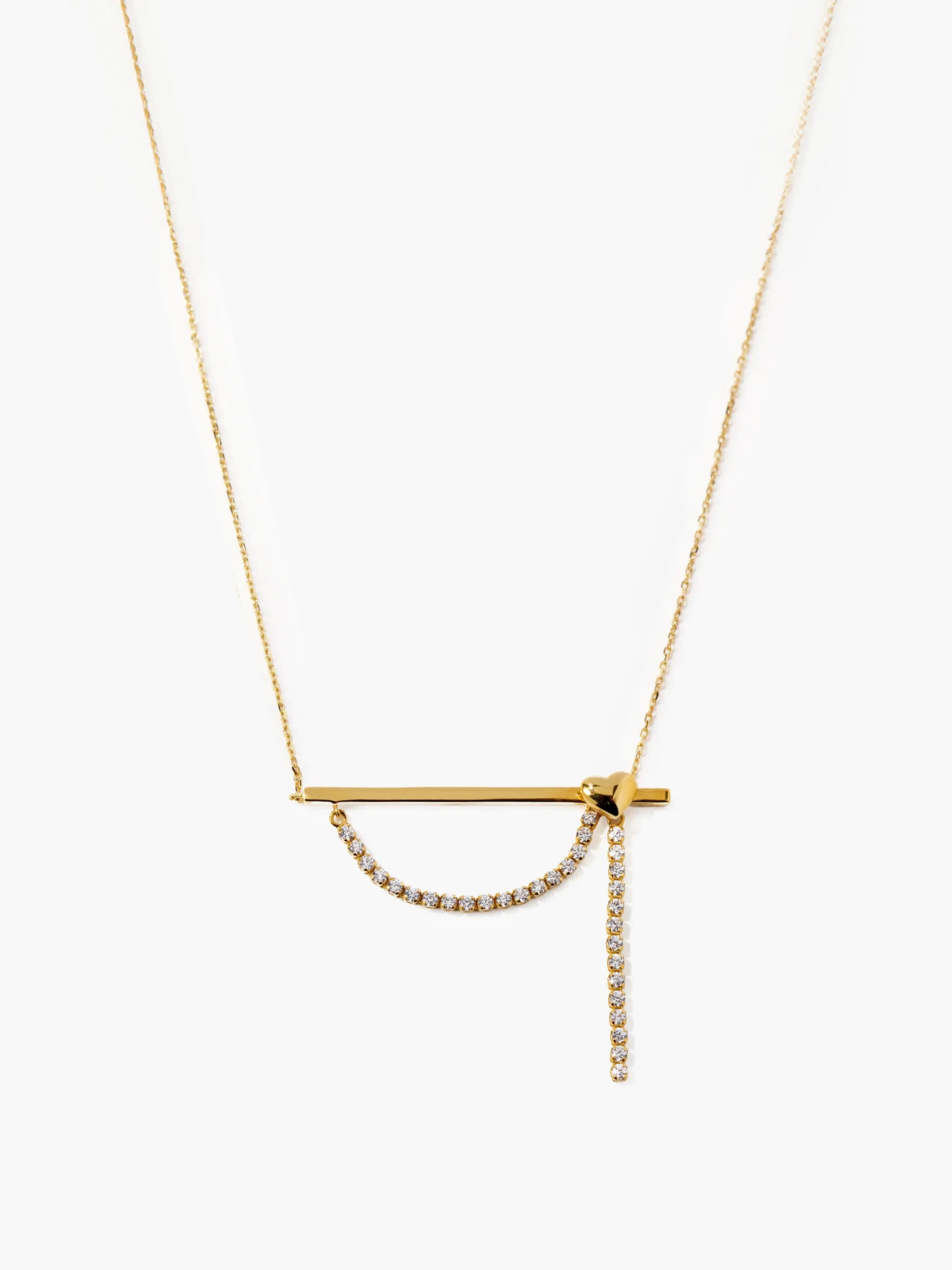 [Silk chain] ハートドレープ ネックレス