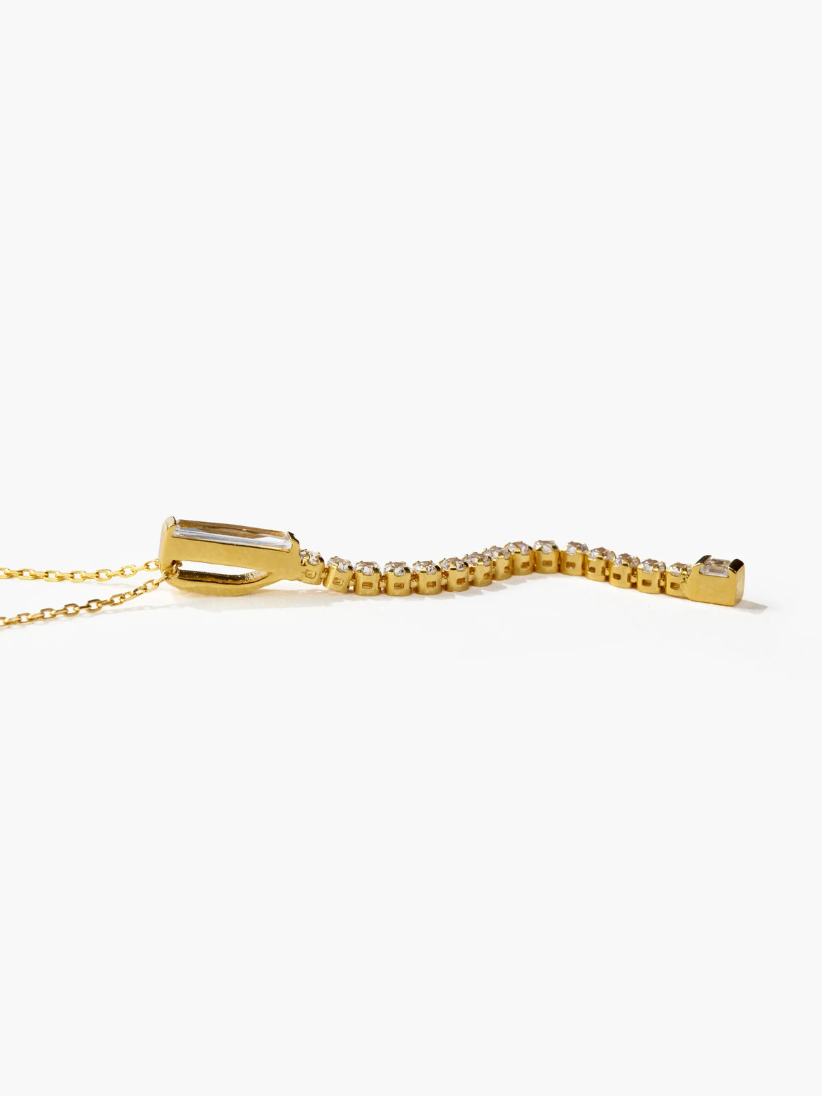 [Silk chain] バケットプリンセスカット バックライン ネックレス