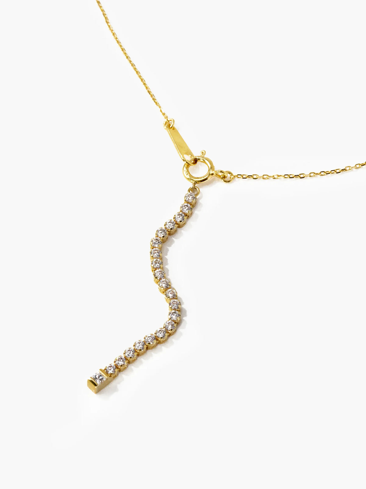 [Silk chain] バケットプリンセスカット バックライン ネックレス