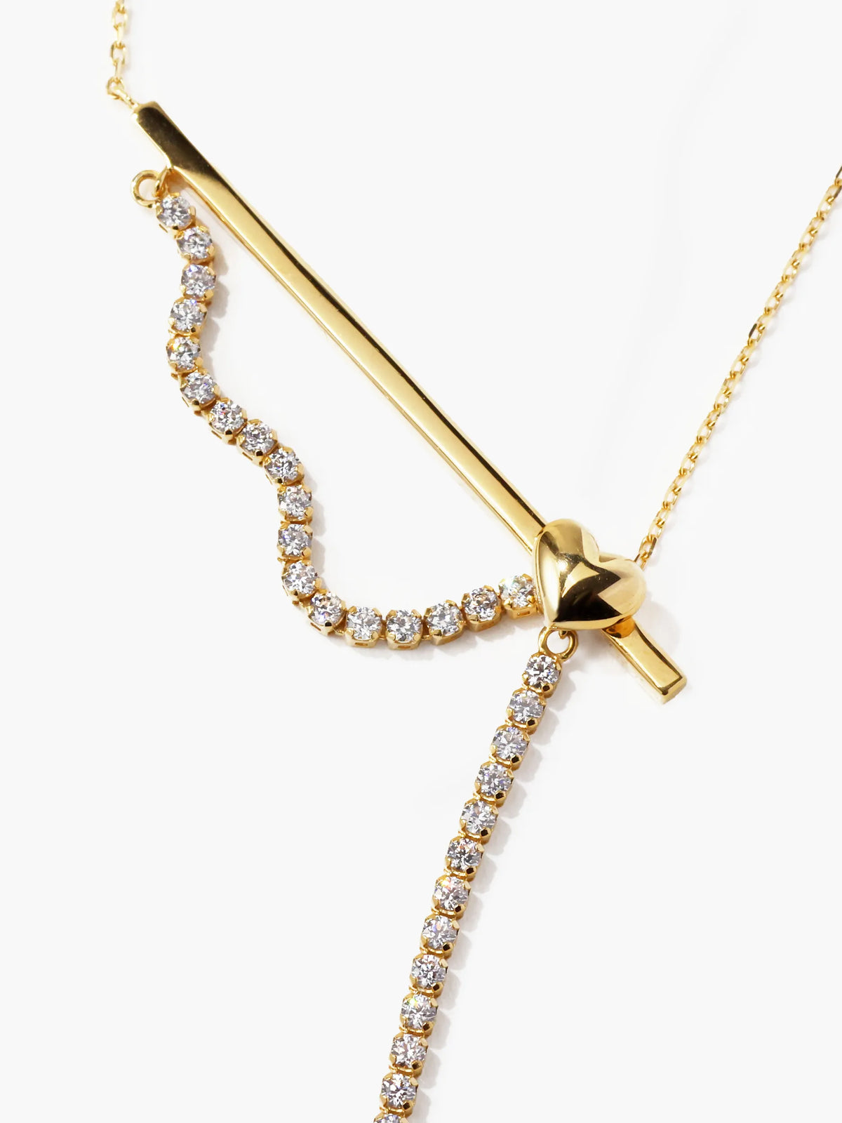 [Silk chain] ハートドレープ ネックレス