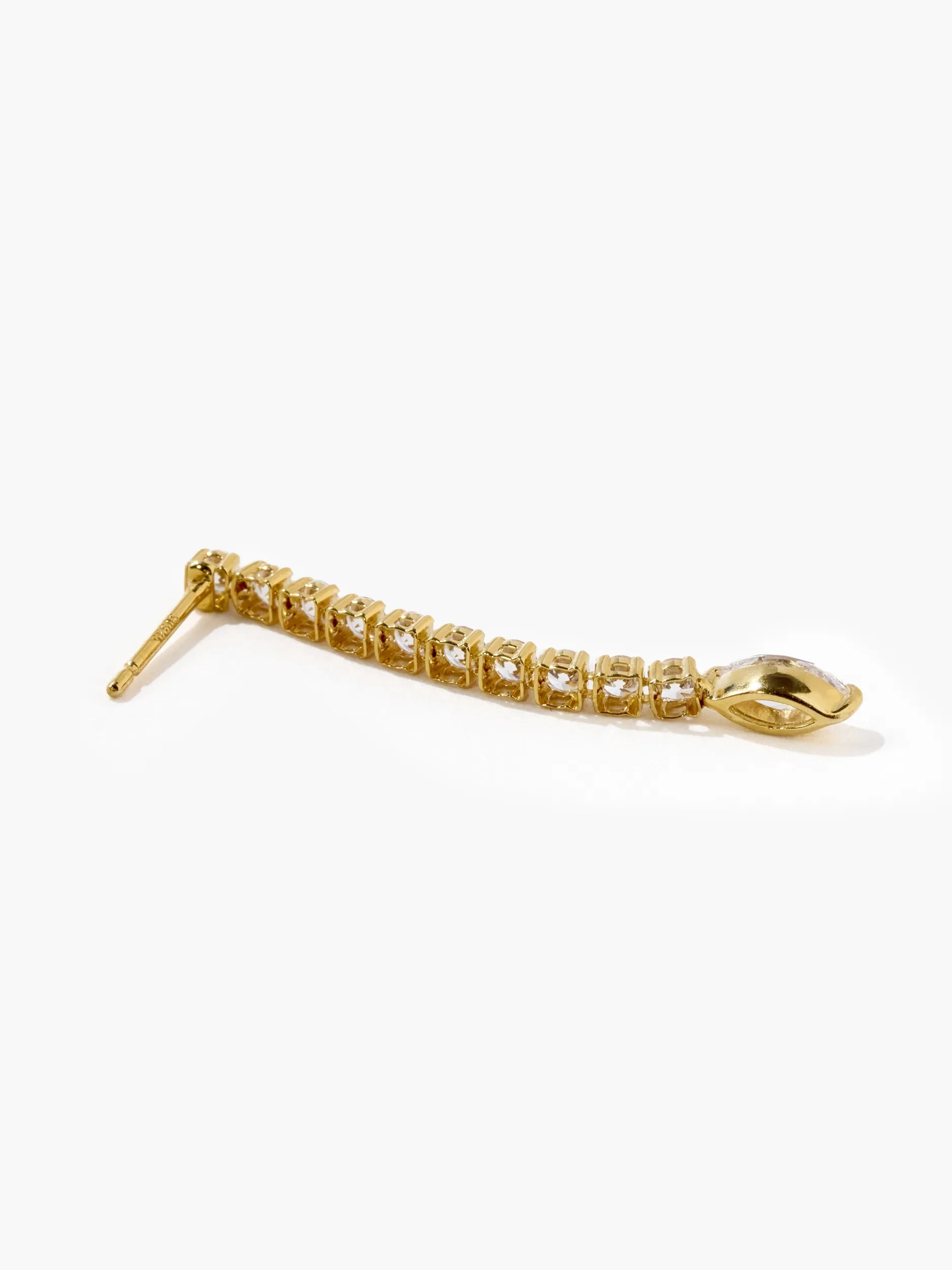 [Silk chain] マーキスカット ライン ピアス