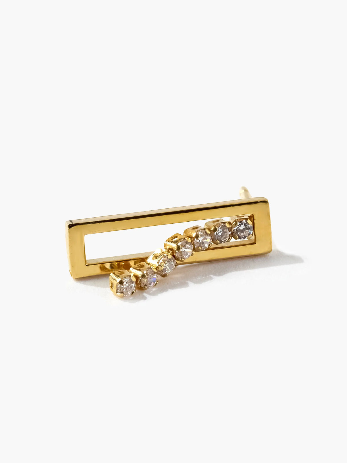 [Silk chain] フレームライン ピアス