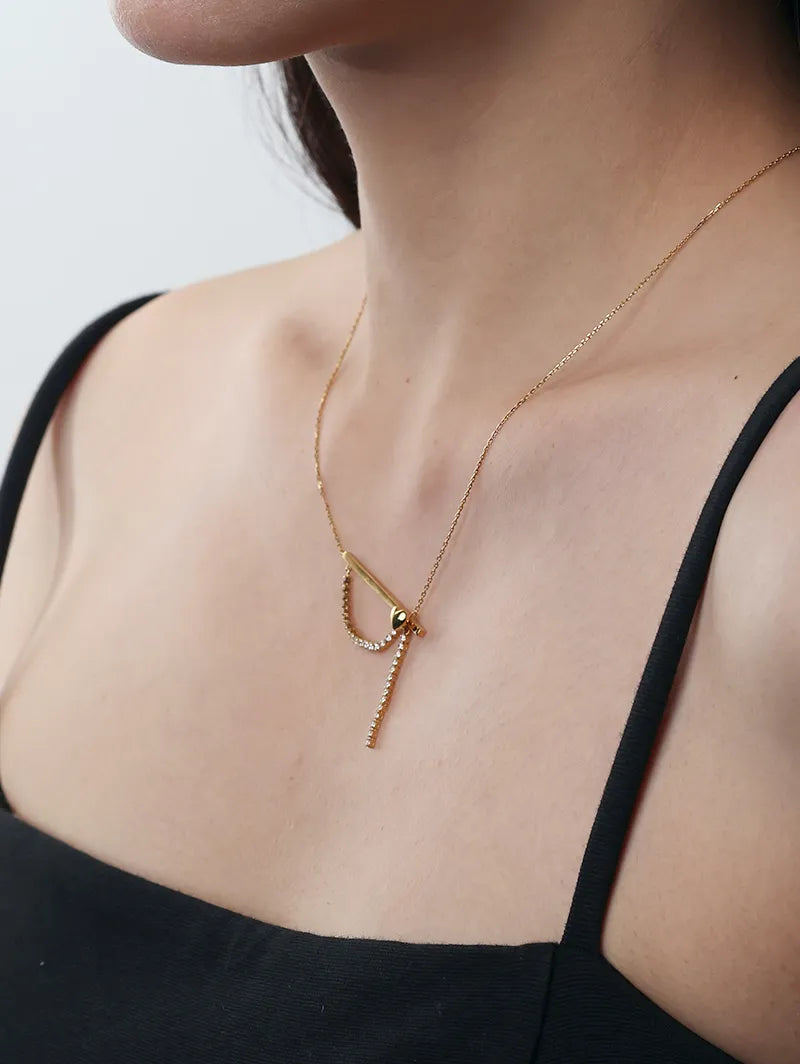 [Silk chain] ハートドレープ ネックレス