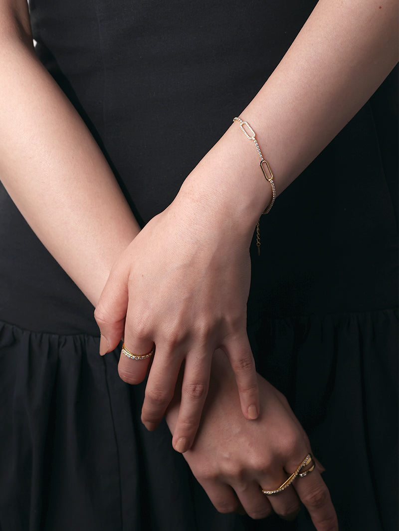[Silk chain] オーバルライン ブレスレット