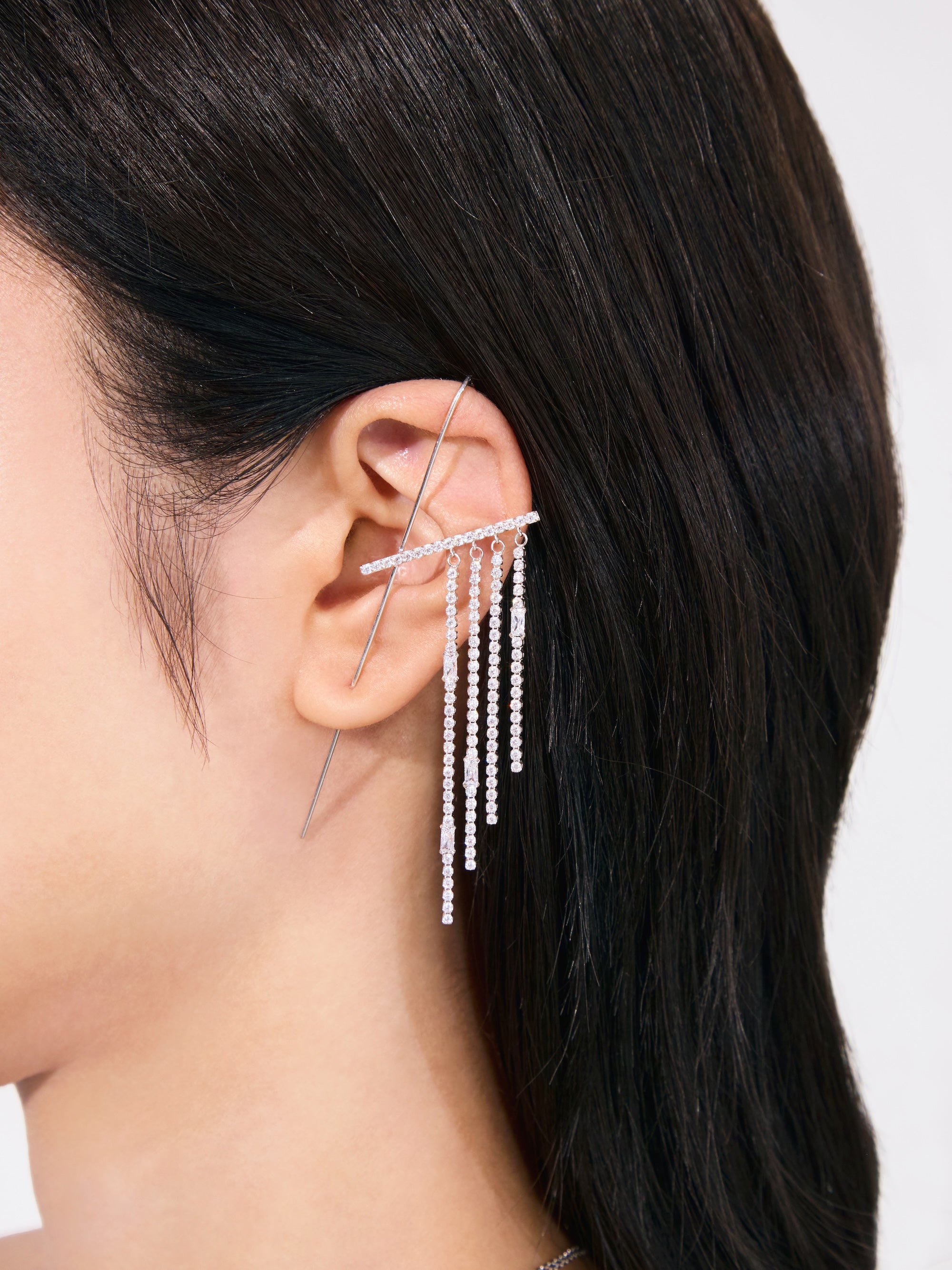 [Silk chain] リュミエール カスケード イヤーフックピアス