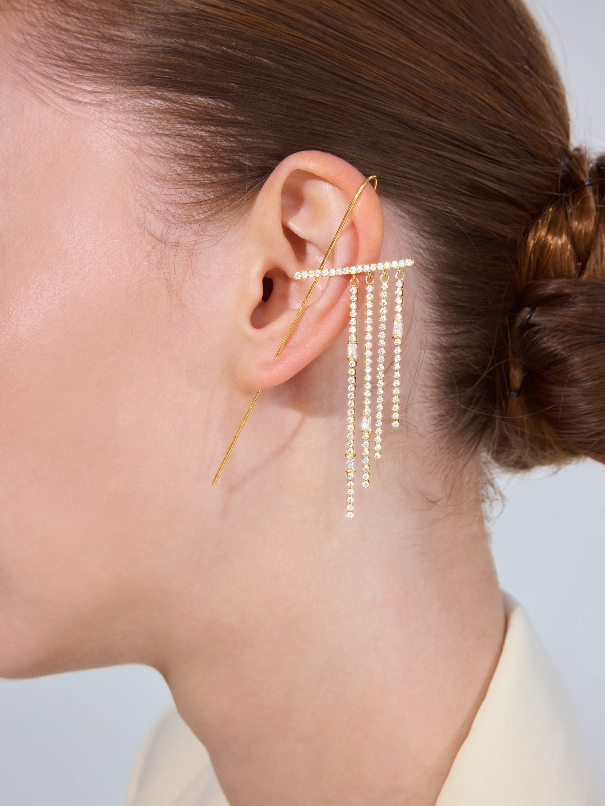 [Silk chain] リュミエール カスケード イヤーフックピアス