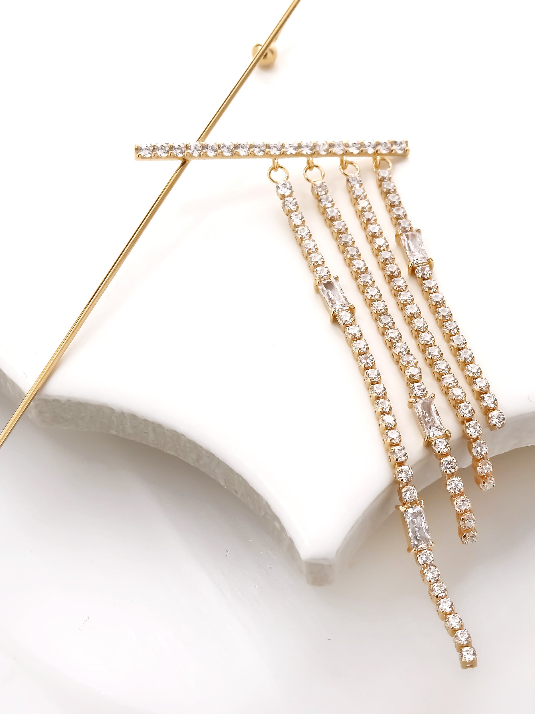 [Silk chain] リュミエール カスケード イヤーフックピアス