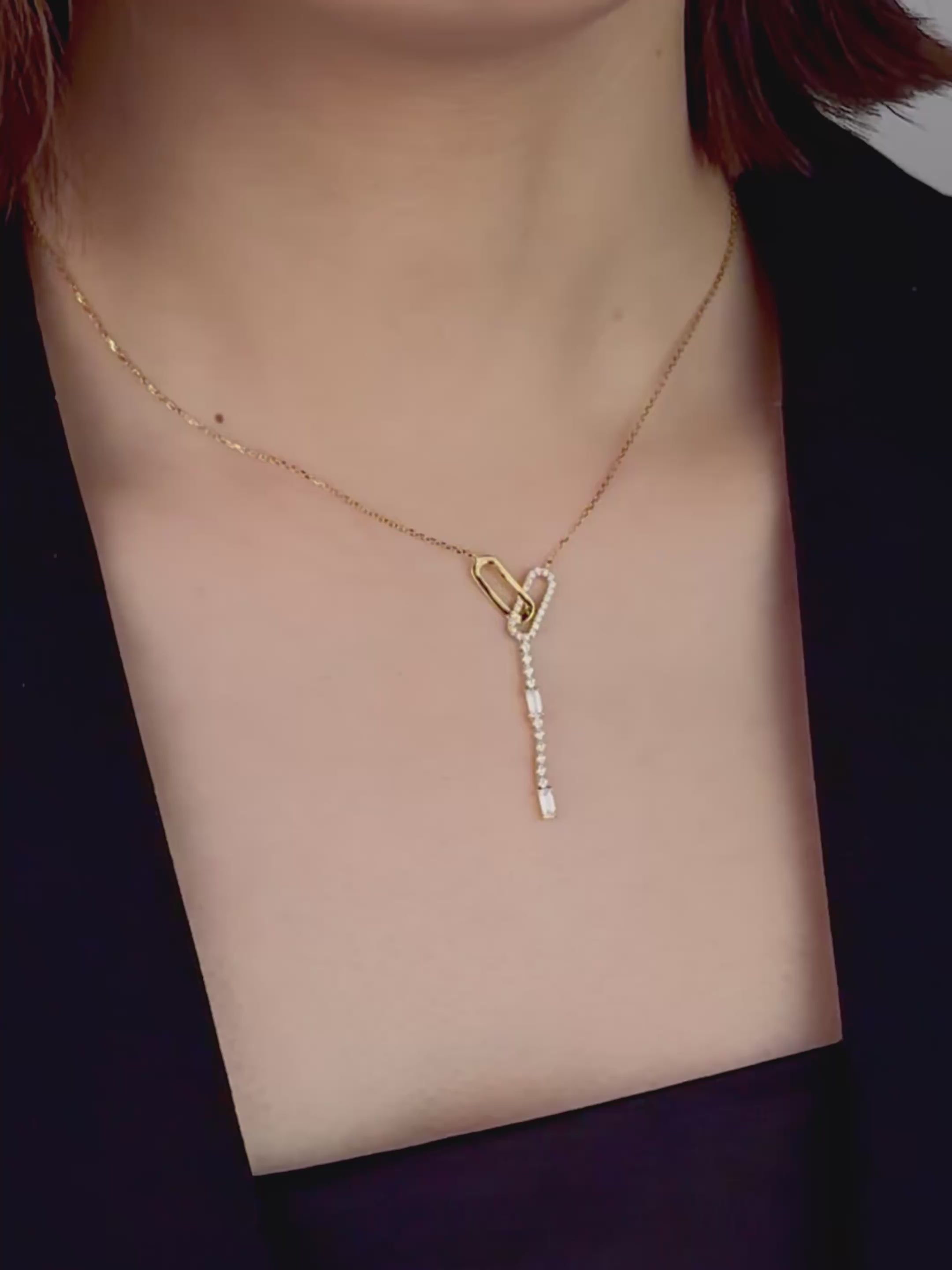 Silk chain] バゲットカット ライン ネックレス｜VARIÉLLE公式ストア