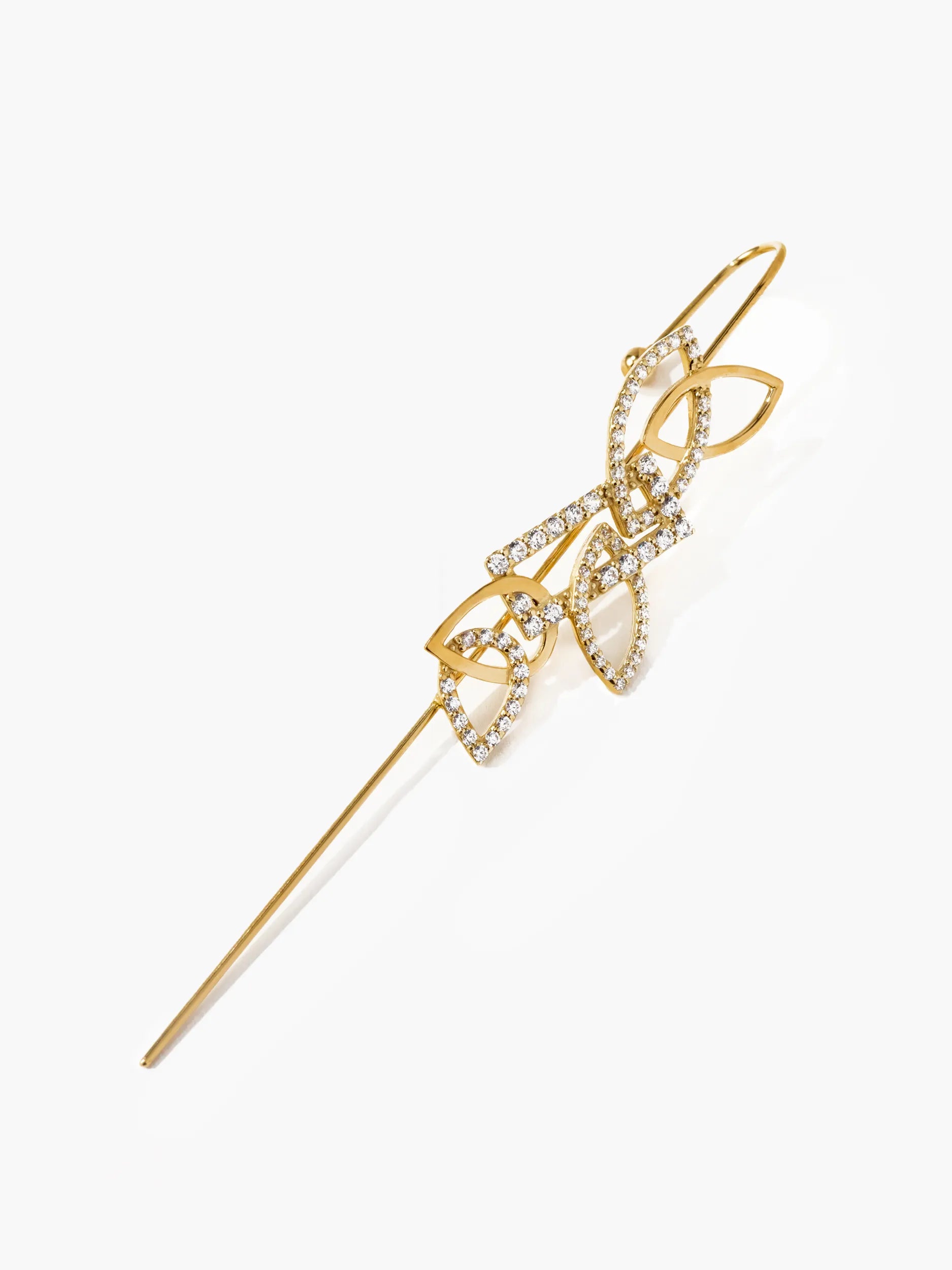 ジオメトリック イヤーフックピアス